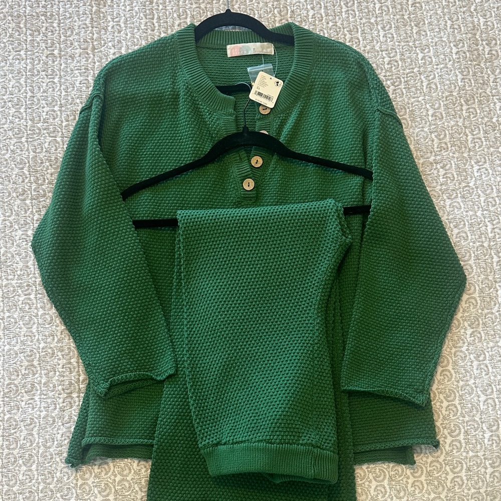 FP Beach XS emerald green set NWT